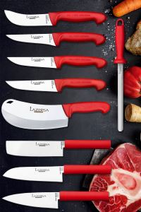 Lazbisa Çelik Yakut 9 Parça Mutfak Bıçak Seti Et Ekmek Sebze Meyve Soğan Salata Şef Bıçak
